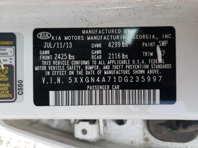 Photo 12 VIN: 5XXGN4A71DG235997 - KIA OPTIMA EX 