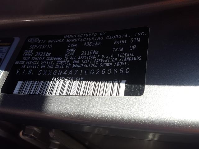 Photo 9 VIN: 5XXGN4A71EG260660 - KIA OPTIMA EX 