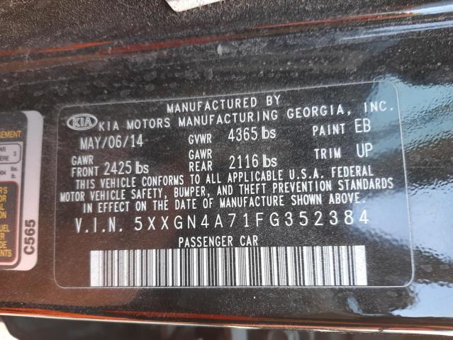 Photo 12 VIN: 5XXGN4A71FG352384 - KIA OPTIMA EX 