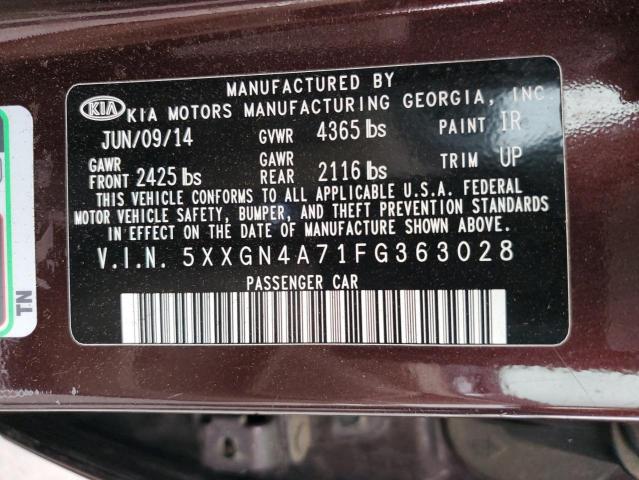 Photo 11 VIN: 5XXGN4A71FG363028 - KIA OPTIMA 