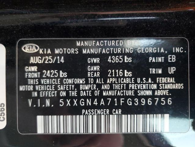 Photo 9 VIN: 5XXGN4A71FG396756 - KIA OPTIMA EX 