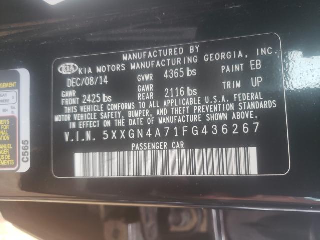 Photo 9 VIN: 5XXGN4A71FG436267 - KIA OPTIMA EX 