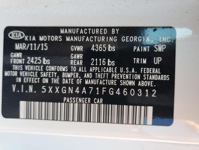 Photo 11 VIN: 5XXGN4A71FG460312 - KIA OPTIMA EX 