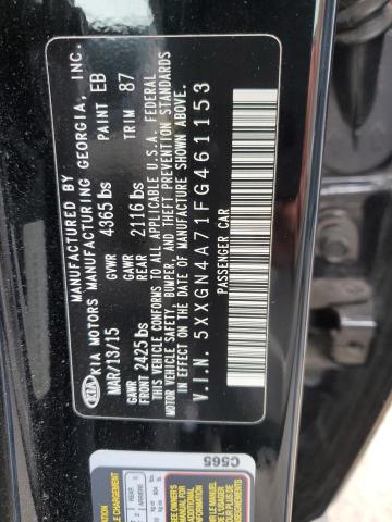 Photo 9 VIN: 5XXGN4A71FG461153 - KIA OPTIMA EX 