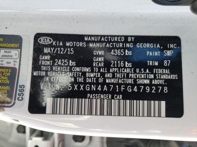 Photo 9 VIN: 5XXGN4A71FG479278 - KIA OPTIMA EX 