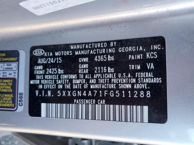 Photo 11 VIN: 5XXGN4A71FG511288 - KIA OPTIMA EX 