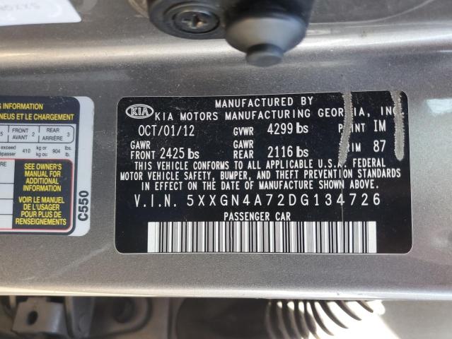 Photo 11 VIN: 5XXGN4A72DG134726 - KIA OPTIMA 