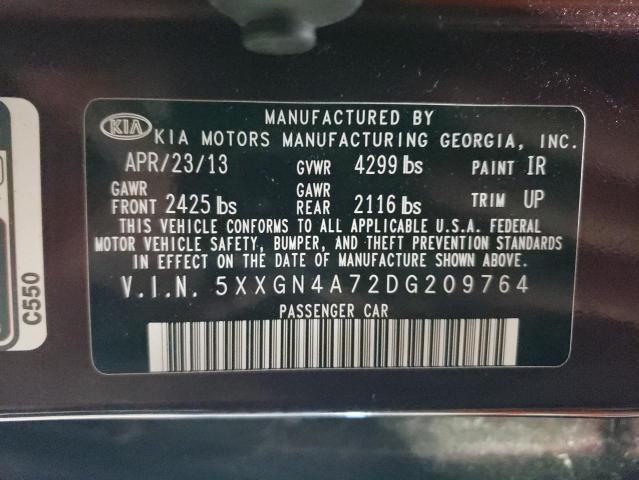 Photo 12 VIN: 5XXGN4A72DG209764 - KIA OPTIMA 