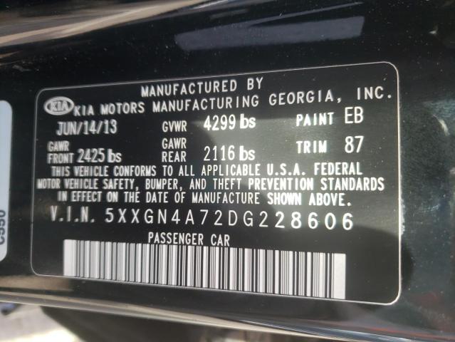 Photo 9 VIN: 5XXGN4A72DG228606 - KIA OPTIMA EX 