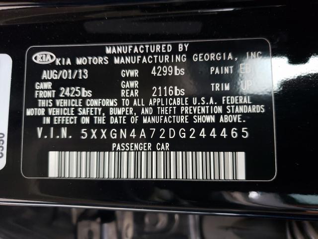 Photo 9 VIN: 5XXGN4A72DG244465 - KIA OPTIMA EX 