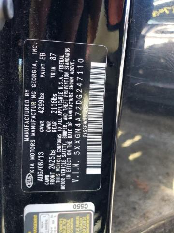 Photo 9 VIN: 5XXGN4A72DG247110 - KIA OPTIMA EX 