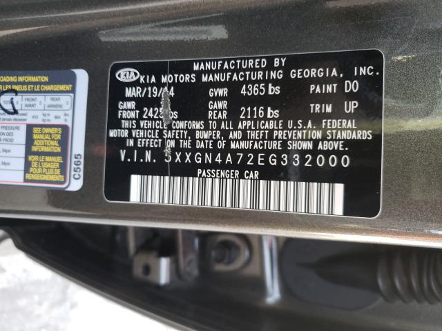 Photo 9 VIN: 5XXGN4A72EG332000 - KIA OPTIMA EX 