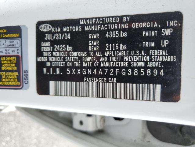 Photo 12 VIN: 5XXGN4A72FG385894 - KIA OPTIMA 