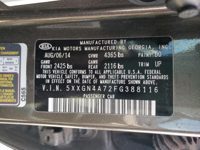 Photo 9 VIN: 5XXGN4A72FG388116 - KIA OPTIMA EX 