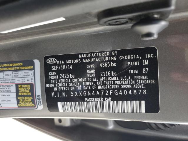 Photo 11 VIN: 5XXGN4A72FG404878 - KIA OPTIMA 