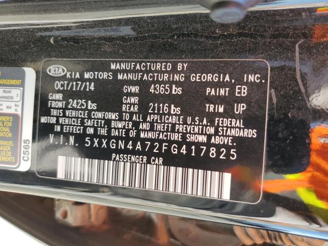 Photo 11 VIN: 5XXGN4A72FG417825 - KIA OPTIMA EX 