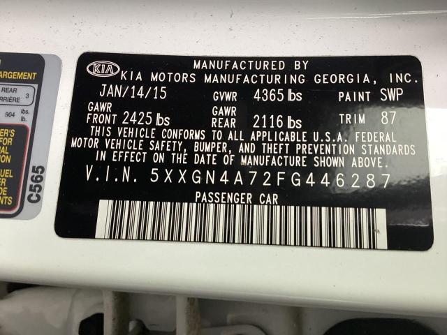 Photo 9 VIN: 5XXGN4A72FG446287 - KIA OPTIMA 