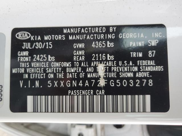 Photo 11 VIN: 5XXGN4A72FG503278 - KIA OPTIMA 