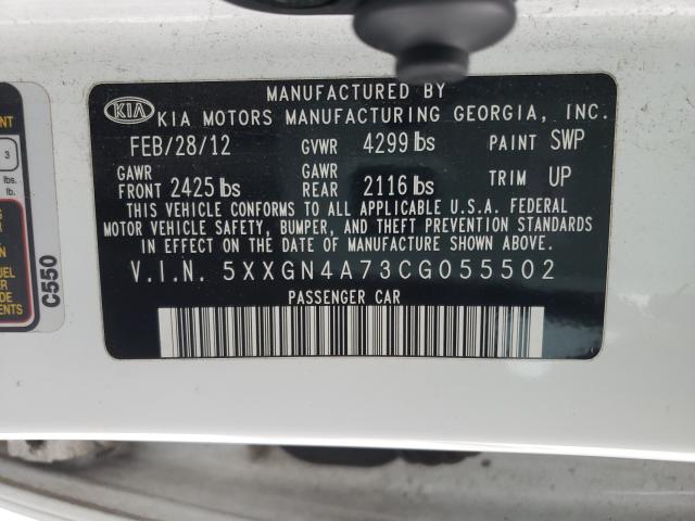 Photo 9 VIN: 5XXGN4A73CG055502 - KIA OPTIMA EX 