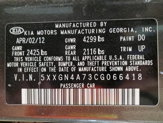 Photo 11 VIN: 5XXGN4A73CG066418 - KIA OPTIMA EX 