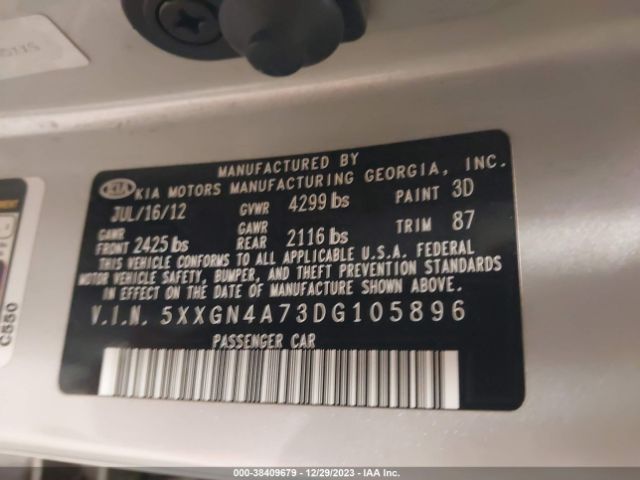 Photo 8 VIN: 5XXGN4A73DG105896 - KIA OPTIMA 