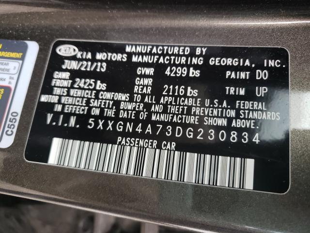 Photo 9 VIN: 5XXGN4A73DG230834 - KIA OPTIMA EX 