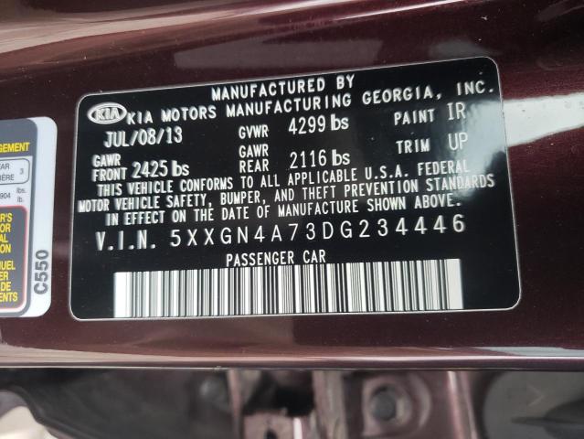 Photo 9 VIN: 5XXGN4A73DG234446 - KIA OPTIMA EX 