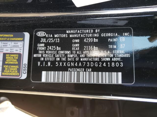 Photo 9 VIN: 5XXGN4A73DG241803 - KIA OPTIMA EX 