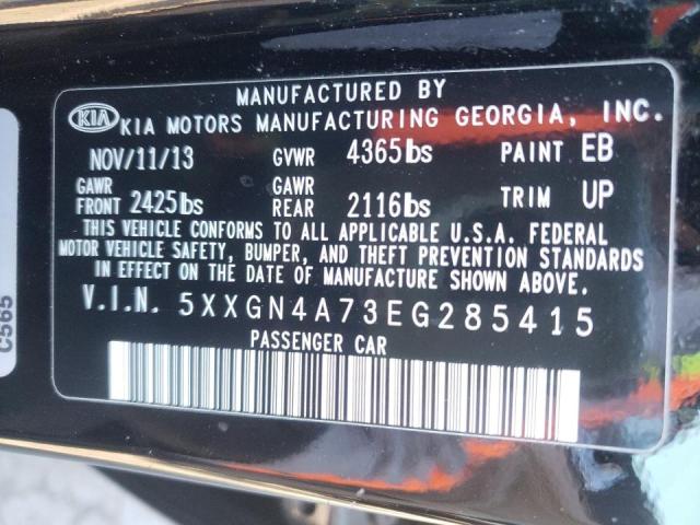 Photo 9 VIN: 5XXGN4A73EG285415 - KIA OPTIMA EX 