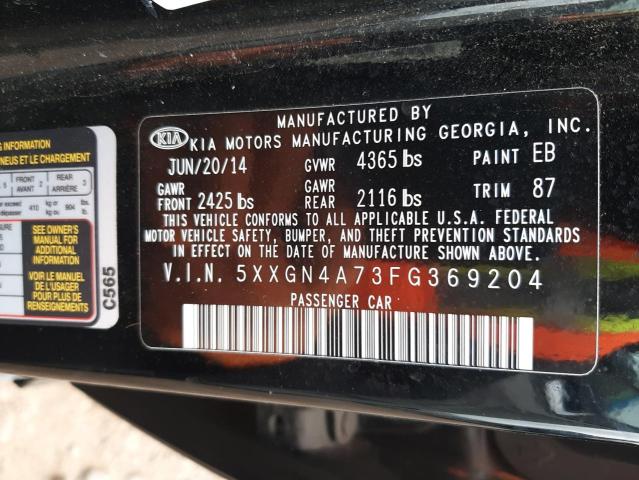 Photo 11 VIN: 5XXGN4A73FG369204 - KIA OPTIMA EX 