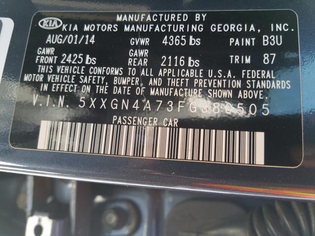 Photo 9 VIN: 5XXGN4A73FG386505 - KIA OPTIMA EX 