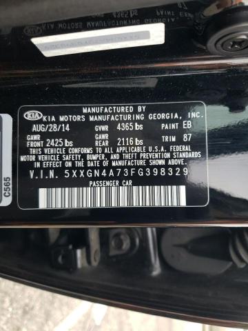 Photo 9 VIN: 5XXGN4A73FG398329 - KIA OPTIMA EX 