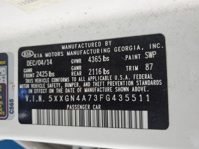 Photo 11 VIN: 5XXGN4A73FG435511 - KIA OPTIMA EX 