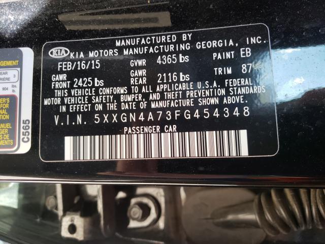 Photo 9 VIN: 5XXGN4A73FG454348 - KIA OPTIMA EX 