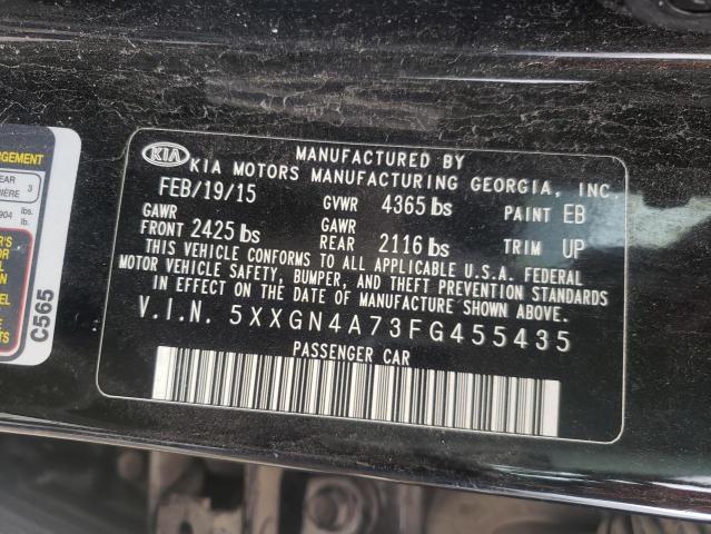 Photo 9 VIN: 5XXGN4A73FG455435 - KIA OPTIMA EX 