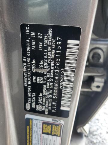 Photo 11 VIN: 5XXGN4A73FG511597 - KIA OPTIMA EX 