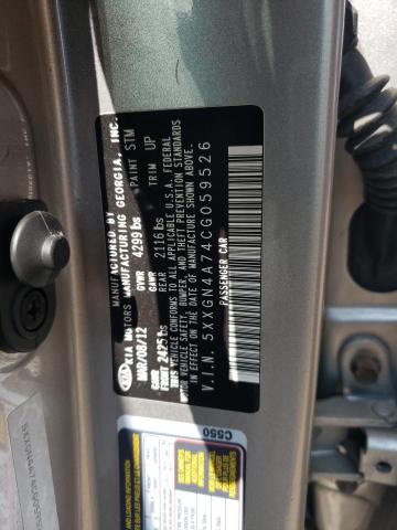 Photo 11 VIN: 5XXGN4A74CG059526 - KIA OPTIMA 