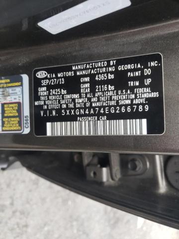 Photo 9 VIN: 5XXGN4A74EG266789 - KIA OPTIMA EX 