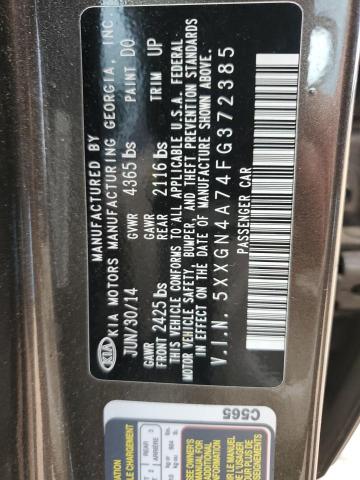 Photo 11 VIN: 5XXGN4A74FG372385 - KIA OPTIMA EX 