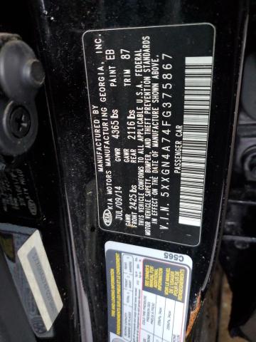 Photo 12 VIN: 5XXGN4A74FG375867 - KIA OPTIMA 