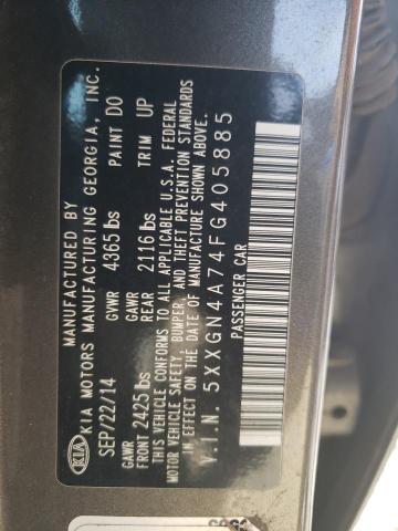 Photo 11 VIN: 5XXGN4A74FG405885 - KIA OPTIMA 