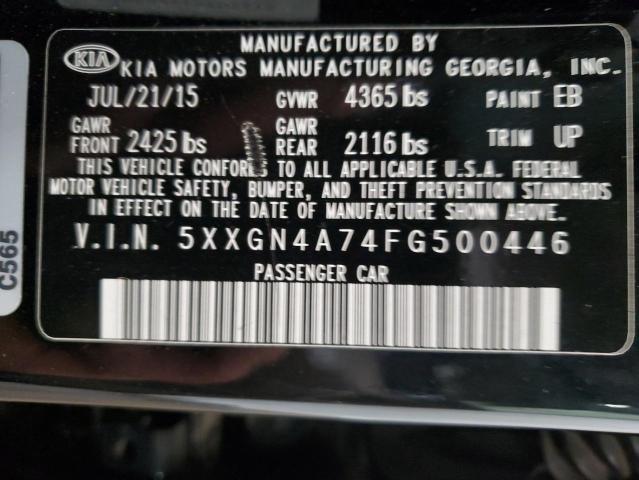 Photo 11 VIN: 5XXGN4A74FG500446 - KIA OPTIMA EX 