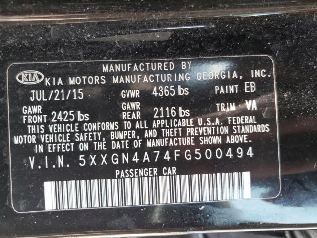 Photo 11 VIN: 5XXGN4A74FG500494 - KIA OPTIMA 