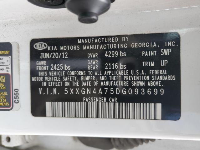 Photo 11 VIN: 5XXGN4A75DG093699 - KIA OPTIMA 