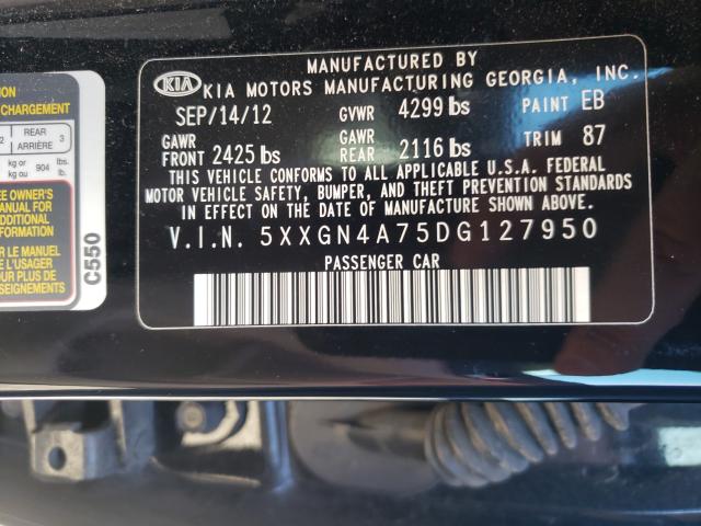 Photo 9 VIN: 5XXGN4A75DG127950 - KIA OPTIMA EX 