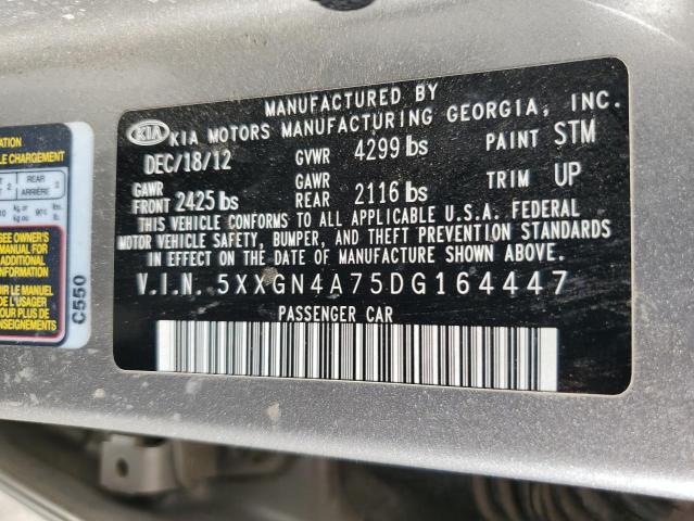 Photo 11 VIN: 5XXGN4A75DG164447 - KIA OPTIMA EX 