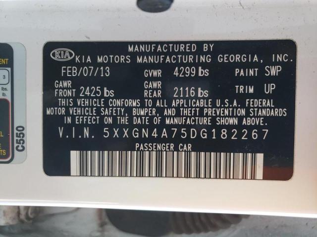 Photo 9 VIN: 5XXGN4A75DG182267 - KIA OPTIMA EX 