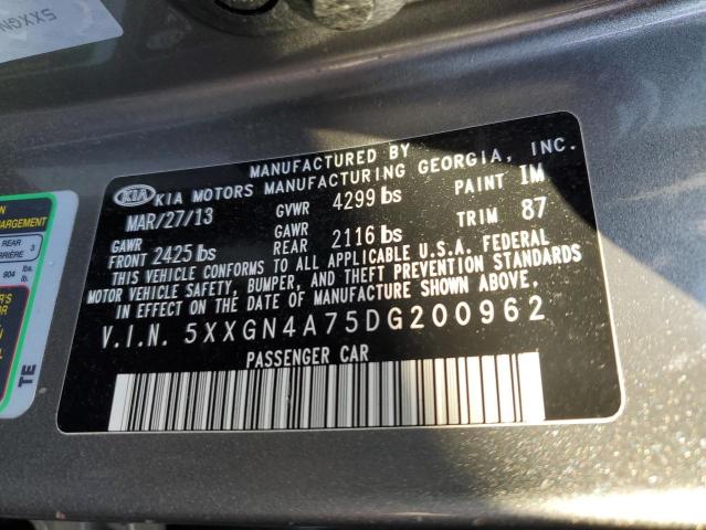 Photo 11 VIN: 5XXGN4A75DG200962 - KIA OPTIMA 