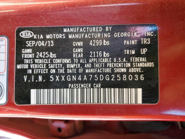 Photo 12 VIN: 5XXGN4A75DG258036 - KIA OPTIMA EX 