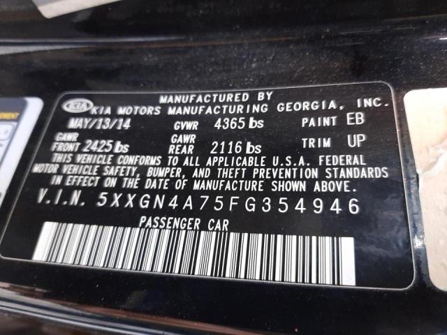 Photo 9 VIN: 5XXGN4A75FG354946 - KIA OPTIMA EX 